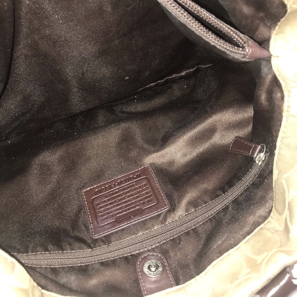 Coach Shoulder Bag Large Classic Brown Design - Picture 9 of 11